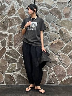 「Curensology（カレンソロジー）のsakai.m P/NC BIG（ネックレス、ホワイト系）」を使った、clkaeo01さん（レディース・172cm）の夏コーディネート