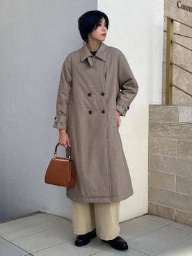 「アイテム（チェスターコート）」を使った、clkaeo01さん（レディース・172cm）の秋コーディネート