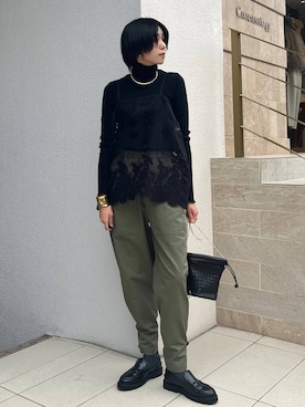 「アイテム（バングル/リストバンド）」を使った、clkaeo01さん（レディース・172cm）の秋コーディネート