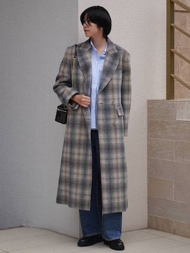 「アイテム（チェスターコート）」を使った、clkaeo01さん（レディース・172cm）の秋コーディネート