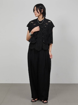 「Curensology（カレンソロジー）のアイテム（その他パンツ）」を使った、clkaeo01さん（レディース・172cm）の冬コーディネート