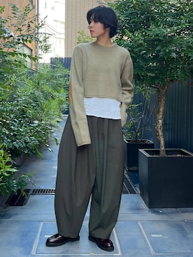 「ラフ」｜「アイテム（その他トップス）」を使った、clkaeo01さん（レディース・172cm）の秋コーディネート