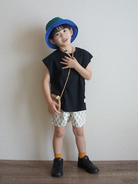 「and D. petit main（アンドディープティマイン）のアイテム」を使った、R E Oさん（キッズ・110cm）の夏コーディネート