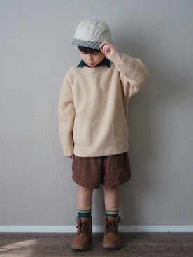 「アイテム（シューズ）」を使った、R E Oさん（キッズ・110cm）の秋コーディネート