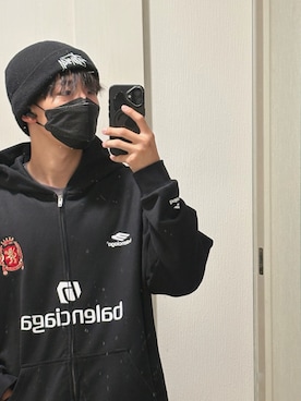 「アイテム（ニットキャップ/ビーニー）」を使った、kiseki.nさん（メンズ・171cm）の秋コーディネート