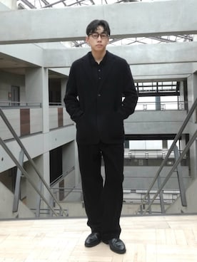「アイテム（テーラードジャケット）」を使った、KENTO SHINKAIさん（メンズ・173cm）の秋コーディネート