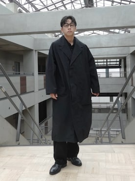 「アイテム（トレンチコート）」を使った、KENTO SHINKAIさん（メンズ・173cm）の秋コーディネート