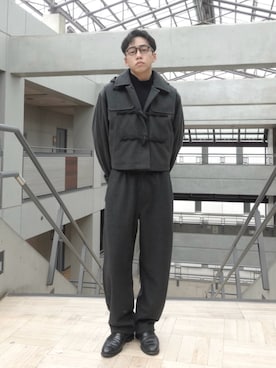 「アイテム（ダッフルコート）」を使った、KENTO SHINKAIさん（メンズ・173cm）の秋コーディネート