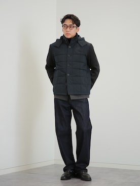 「アイテム（メガネ）」を使った、KENTO SHINKAIさん（メンズ・173cm）の秋コーディネート