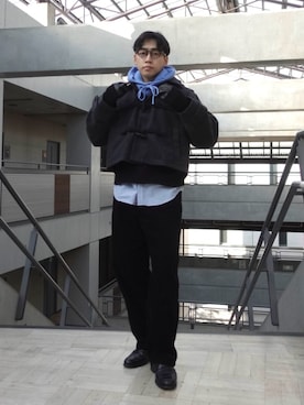 「GAP（ギャップ）のアイテム」を使った、KENTO SHINKAIさん（メンズ・173cm）の秋コーディネート