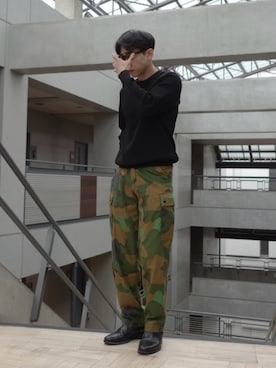 「アイテム（ブーツ）」を使った、KENTO SHINKAIさん（メンズ・173cm）の秋コーディネート