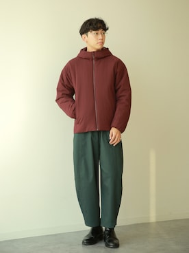 「アイテム（ダウンジャケット/コート）」を使った、KENTO SHINKAIさん（メンズ・173cm）の秋コーディネート