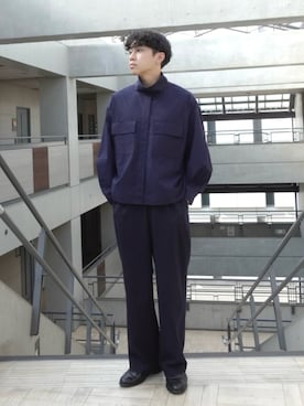 「アイテム（メガネ）」を使った、KENTO SHINKAIさん（メンズ・173cm）の秋コーディネート