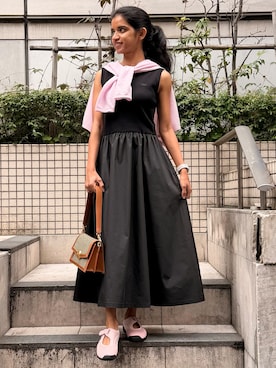 「LACOSTE（ラコステ）のアイテム（バッグ）」を使った、THINISHIさん（レディース・153cm）の春コーディネート