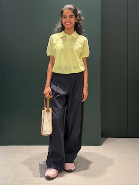 「LACOSTE（ラコステ）のアイテム」を使った、THINISHIさん（レディース・153cm）の夏コーディネート