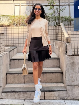 「LACOSTE（ラコステ）のアイテム（バッグ）」を使った、THINISHIさん（レディース・153cm）の春コーディネート