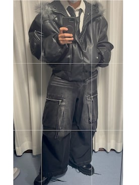 「LILL（リル）のアイテム」を使った、ながらみさん（メンズ・170cm）の冬コーディネート