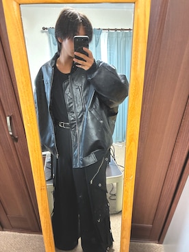 「アイテム（MA-1）」を使った、collaboさん（メンズ・170cm）の秋コーディネート