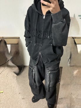 「シンプル」｜「アイテム（パーカー）」を使った、collaboさん（メンズ・170cm）の秋コーディネート