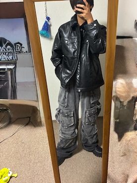 「AZUL by moussy（アズールバイマウジー）のアイテム」を使った、collaboさん（メンズ・170cm）の秋コーディネート