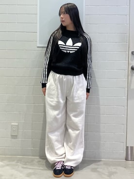 「クルーネックニット」｜MYさん（レディース・161cm）の秋コーディネート