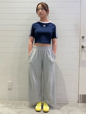 「スリーストライプス」｜MYさん（レディース・161cm）の夏コーディネート