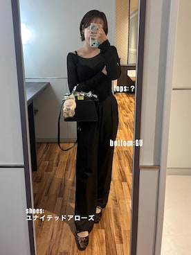 「アイテム（バレエシューズ）」を使った、tayayayaさん（レディース・164cm）の秋コーディネート