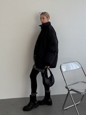 「Ungrid（アングリッド）のアイテム」を使った、吉本杏奈さん（レディース・164cm）の冬コーディネート