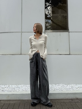 「Ungrid（アングリッド）のアイテム」を使った、吉本杏奈さん（レディース・164cm）の秋コーディネート