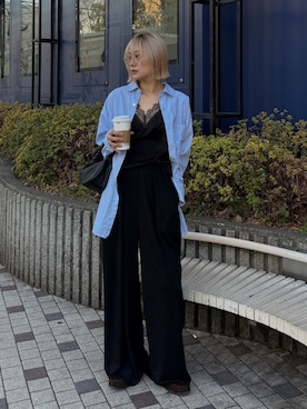 「Ungrid（アングリッド）のアイテム」を使った、吉本杏奈さん（レディース・164cm）の春コーディネート