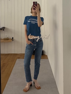 「Ungrid（アングリッド）のアイテム」を使った、吉本杏奈さん（レディース・164cm）の夏コーディネート