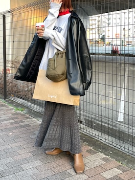 吉本杏奈さん(レディース・164cm)の冬コーディネート