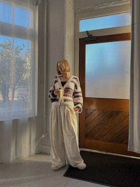 「Ungrid（アングリッド）のアイテム（ファッション雑貨）」を使った、吉本杏奈さん（レディース・164cm）の秋コーディネート