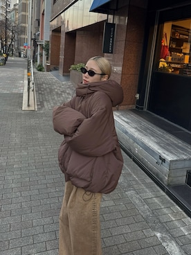 「高身長女子」｜吉本杏奈さん（レディース・164cm）の冬コーディネート