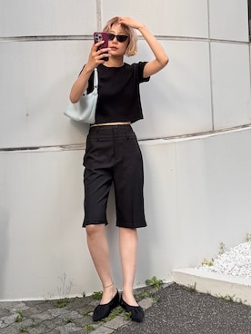 「Ungrid（アングリッド）のアイテム」を使った、吉本杏奈さん（レディース・164cm）の夏コーディネート