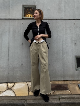 「Ungrid（アングリッド）のアイテム」を使った、吉本杏奈さん（レディース・164cm）の夏コーディネート