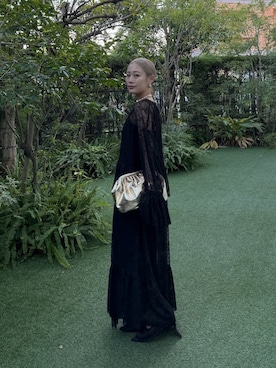 「アイテム（ワンピース）」を使った、吉本杏奈さん（レディース・164cm）の秋コーディネート