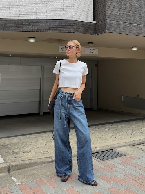 ungrid 【百田夏菜子コラボ】レースコンビルーズデニム 百田夏菜子コラボ】レースコンビルーズデニム（デニムパンツ