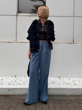 「Ungrid（アングリッド）のアイテム」を使った、吉本杏奈さん（レディース・164cm）の夏コーディネート