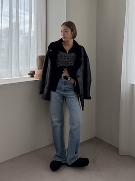 「Ungrid（アングリッド）のアイテム」を使った、吉本杏奈さん（レディース・164cm）の夏コーディネート