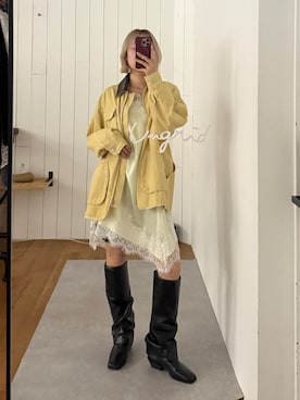 「Ungrid（アングリッド）のアイテム」を使った、吉本杏奈さん（レディース・164cm）の夏コーディネート