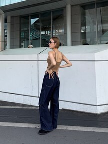 Htage】サイドカットデザインルーズデニム｜アングリッド（Ungrid