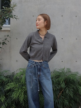 「Ungrid（アングリッド）のアイテム」を使った、吉本杏奈さん（レディース・164cm）の夏コーディネート