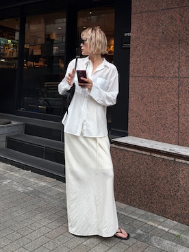 「Ungrid（アングリッド）のアイテム」を使った、吉本杏奈さん（レディース・164cm）の春コーディネート