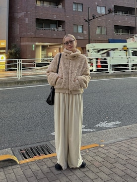 「Ungrid（アングリッド）のアイテム」を使った、吉本杏奈さん（レディース・164cm）の冬コーディネート