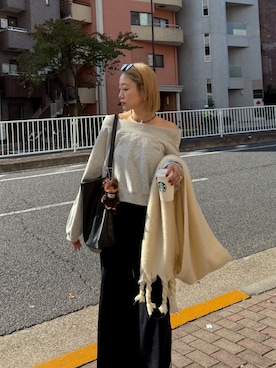 「adidas originals」｜吉本杏奈さん（レディース・164cm）の秋コーディネート