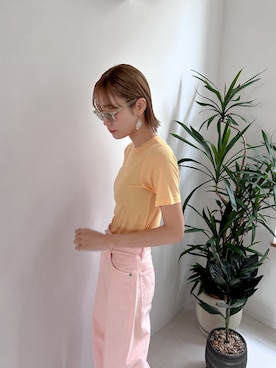 「Ungrid（アングリッド）のアイテム（ピアス（両耳用））」を使った、吉本杏奈さん（レディース・164cm）の冬コーディネート