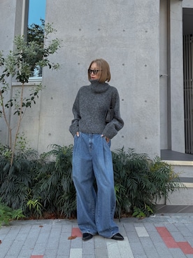 「Ungrid（アングリッド）のアイテム」を使った、吉本杏奈さん（レディース・164cm）の秋コーディネート