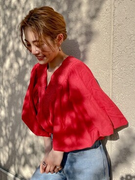 吉本杏奈さん（レディース・164cm）の春コーディネート