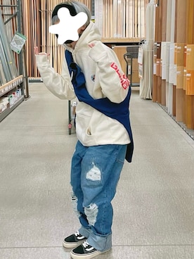 「Champion（チャンピオン）のアイテム（シャツ/ブラウス）」を使った、cpnさん（レディース・151cm）の春コーディネート